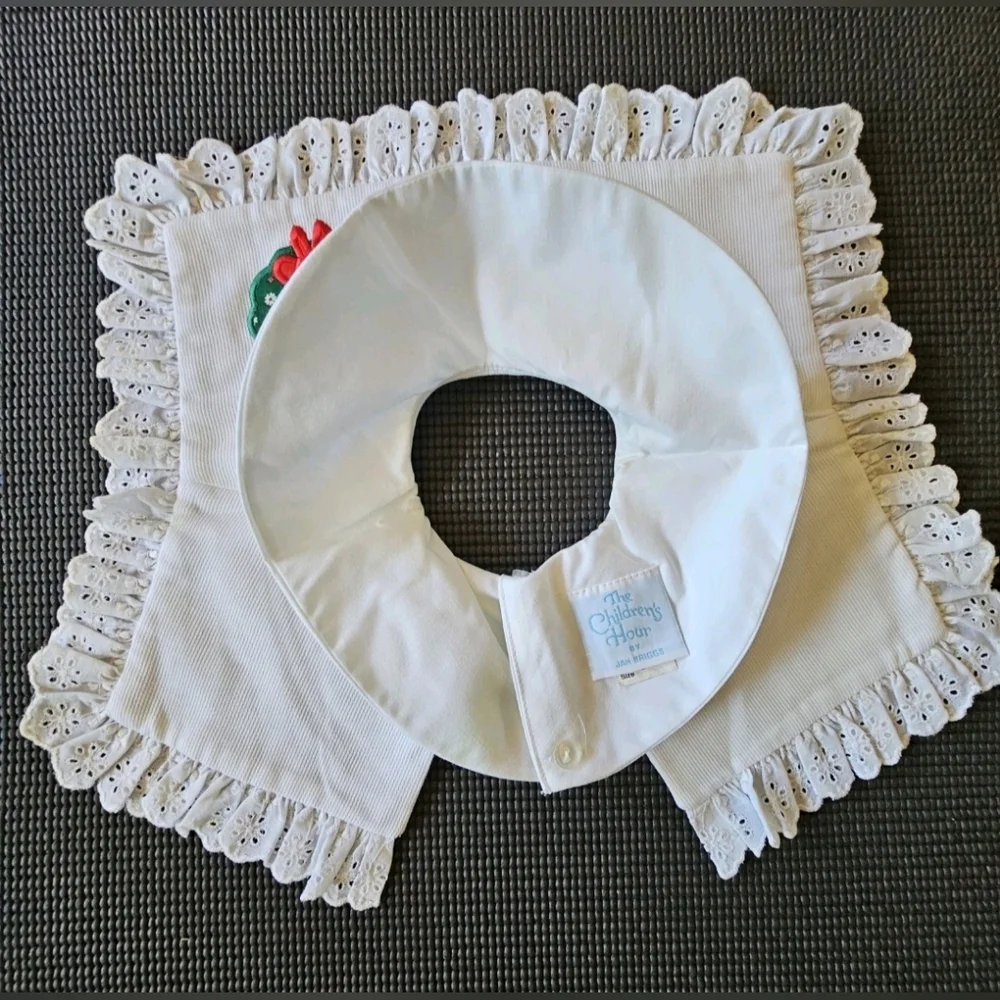 The Children's Hour By Jan Briggs Embroidered Reversible Holiday Dress Collar
